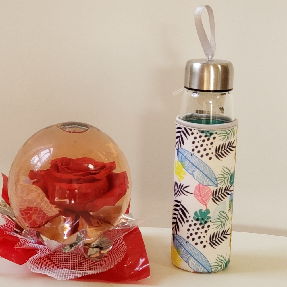 Glass Water Bottle 18oz